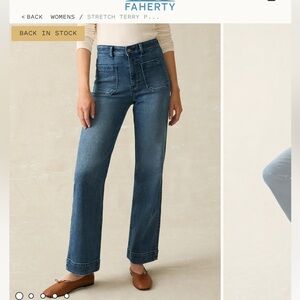 Faherty Stretch Terry Patch Pocket Pant